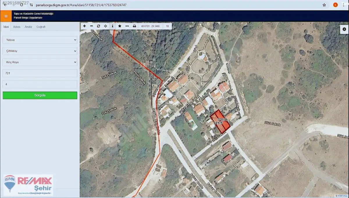 ÇİFTLİKKÖY ÇİFTLİK MAH. DE DENİZ MANZARALI SATILIK 893M2 ARSA