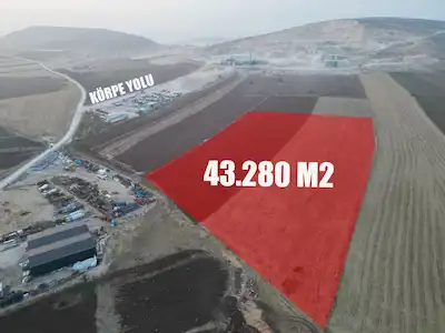 REMAX DOĞU KÖRPE KÖYÜ MERKEZE YAKIN 43.280 M2 SATILIK TARLA