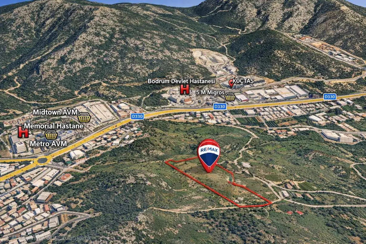 BODRUM BİTEZDE SATILIK 23.410 M2 TARLA