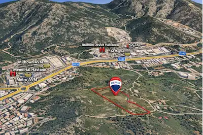 BODRUM BİTEZDE SATILIK 23.410 M2 TARLA
