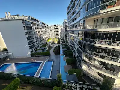 MOPAŞ BAHÇE EVLER HAVUZ CEPHE EBEVEYN BANYOLU AMERİKAN M. 3+1