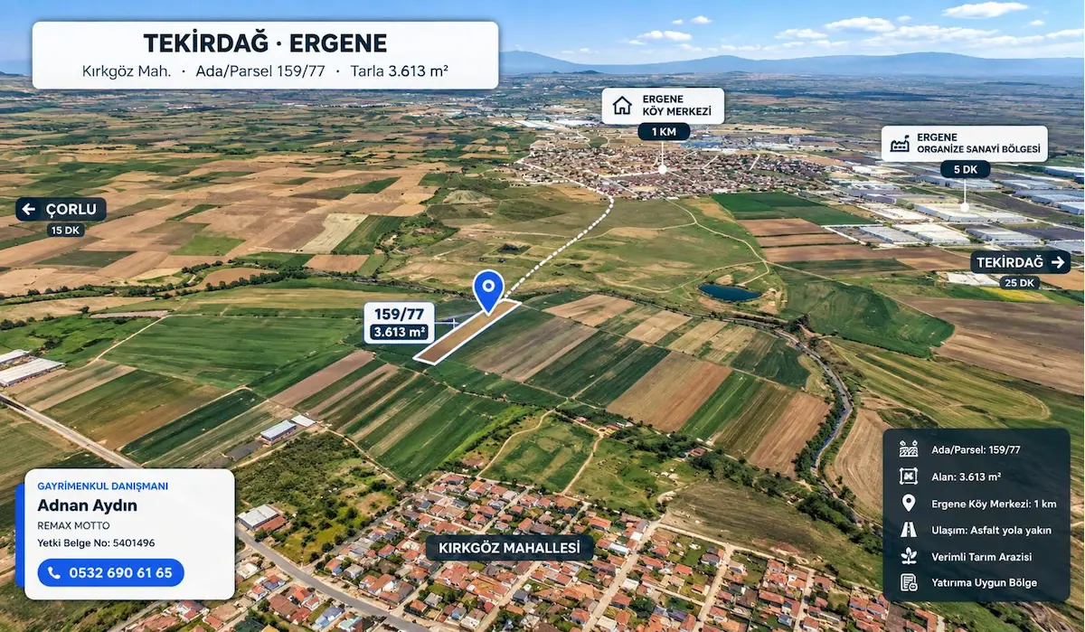 REMAX MOTTO DAN KIRKGÖZ DE 3613 M2 TARLA