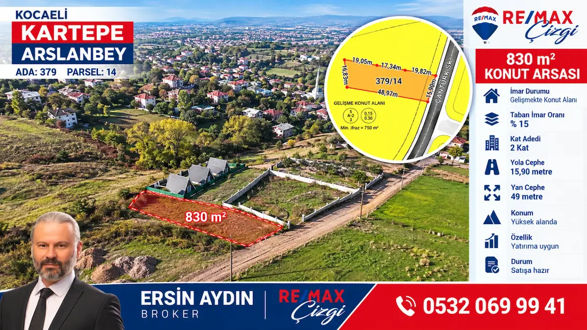 KARTEPE ARSLANBEY 830 M2 KONUT ARSASI