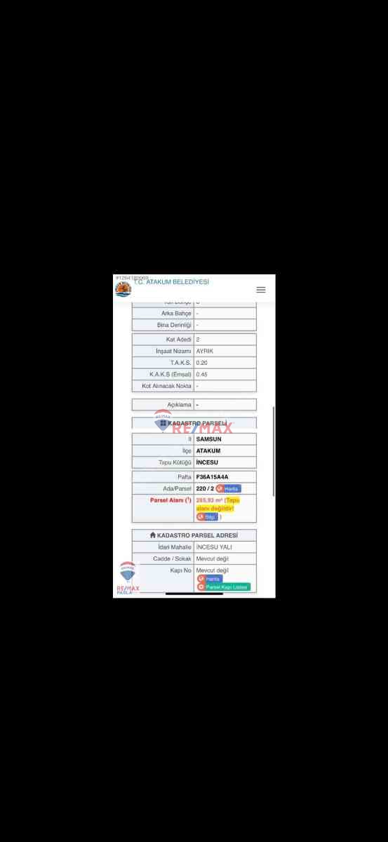 NACİYE ARAPOĞLU'NDAN İNCESU'DA DENİZ MANZARALI VİLLA ARSASI