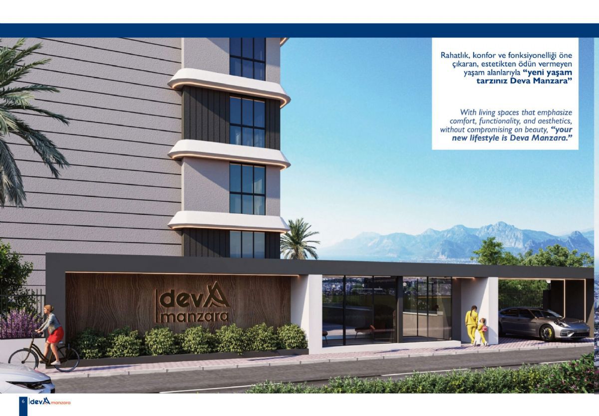 ANTALYA MAZI DAĞI DEVA MANZARA PROJESİNDE 2+1 SATILIK DAİRE