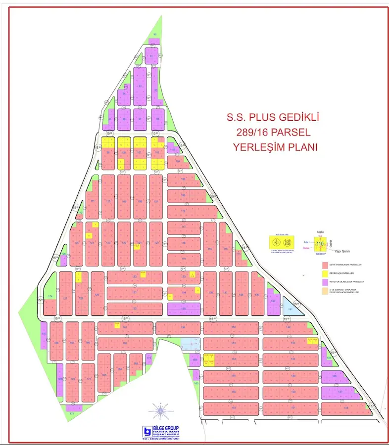 TEMELLİ GEDİKLİ MAHALLESİ GARDENYA PLUS PROJESİNDE SATILIK PARSEL