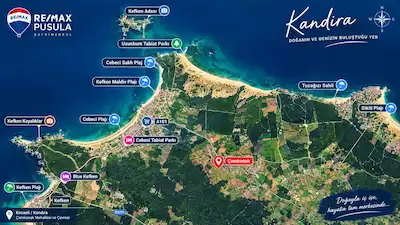 KANDIRA ÇAMKONAK’TA BAĞ & BAHÇE NİTELİĞİNDE HİSSELİ TAPULU SATILIK ARAZİ (205 ADA 2 PARSEL)
