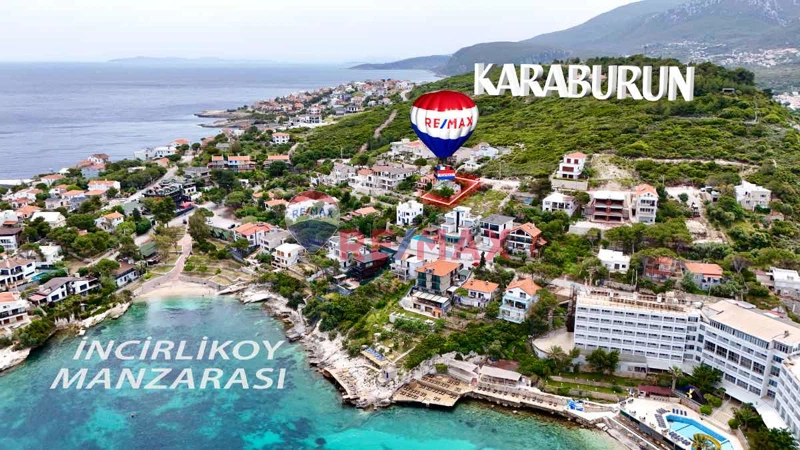 İNCİRLİKOY PLAJINA 100 M, DENİZ MANZARALI 433 M² MÜSTAKİL VİLLA