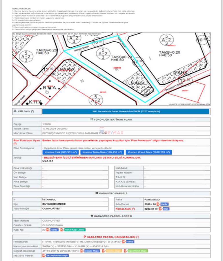 BÜYÜKÇEKMECE’DE VILLA İMARLI, GÖLE-DENIZE-ORMANA YAKIN SATILIK ARSA