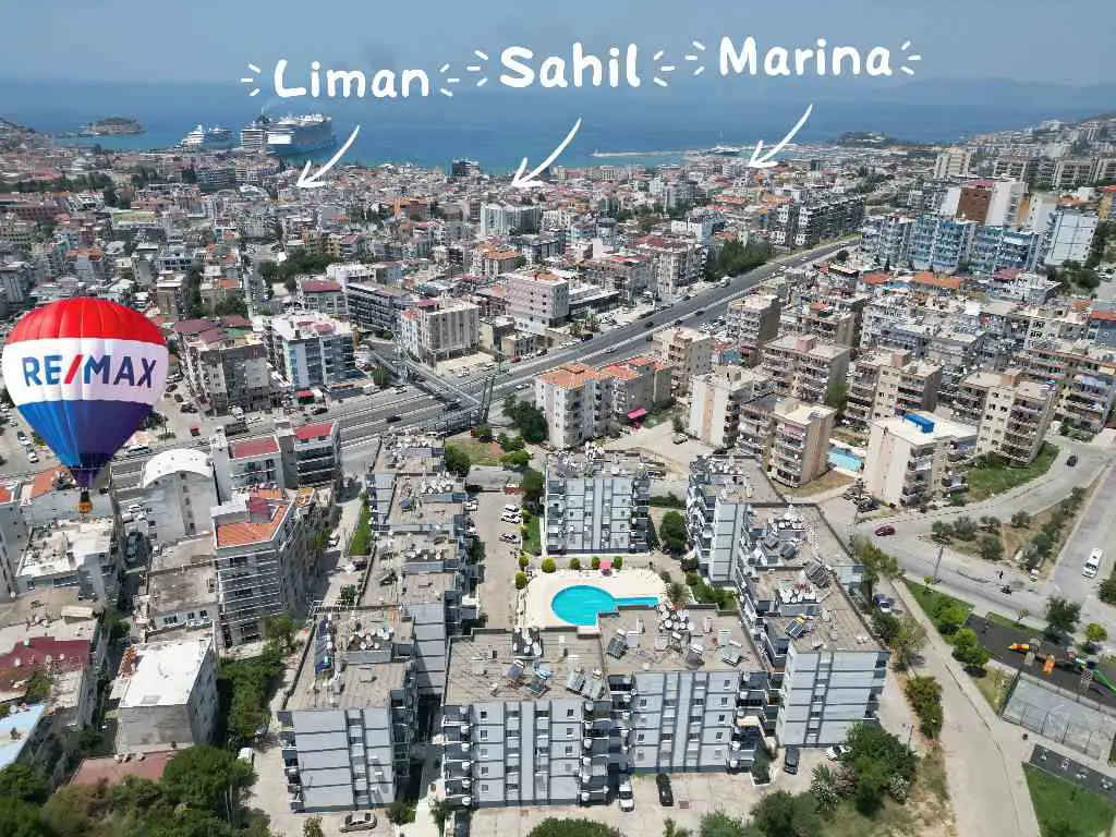 KUŞADASI MERKEZDE | TERAS KULLANIMLI | 3 CEPHELİ, AYDINLIK FERAH, 3+1 SATILIK DAİRE