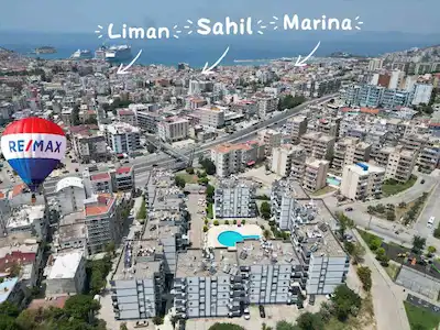 KUŞADASI MERKEZDE | TERAS KULLANIMLI | 3 CEPHELİ, AYDINLIK FERAH, 3+1 SATILIK DAİRE