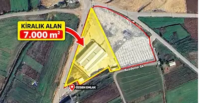 KÖRFEZ SEVİNDİKLİ'DE KİRALIK 7.000 M² TESİS | 3 DEPO | 400 KW