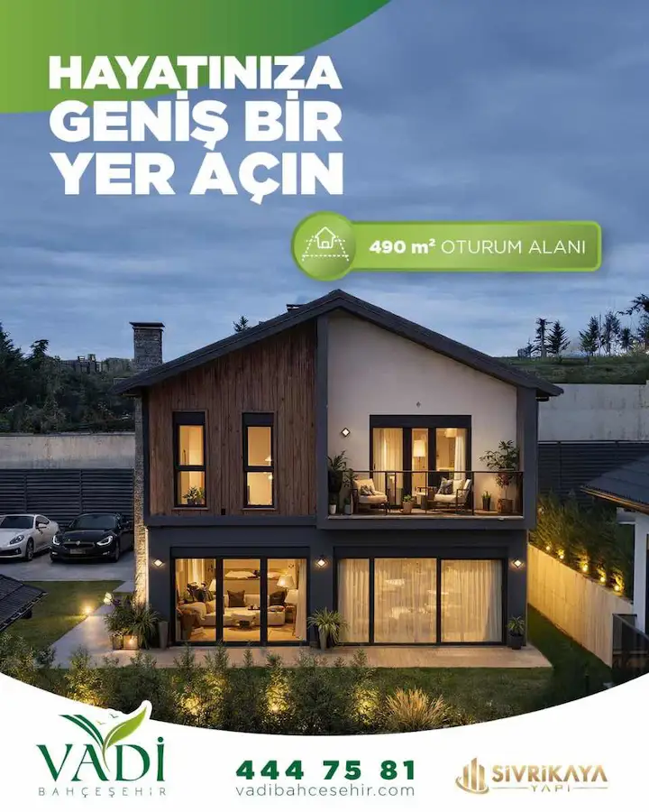 DÜZCE VADİ BAHCEŞEHİR KONUTLARINDA 5+1 SATILIK LÜKS VİLLA