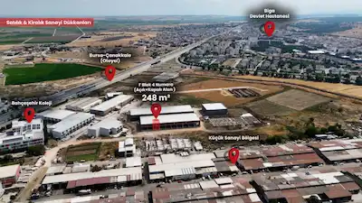 BİGA SANAYİ BÖLGESİ F BLOK 4 NO’LU KİRALIK İŞ YERİ