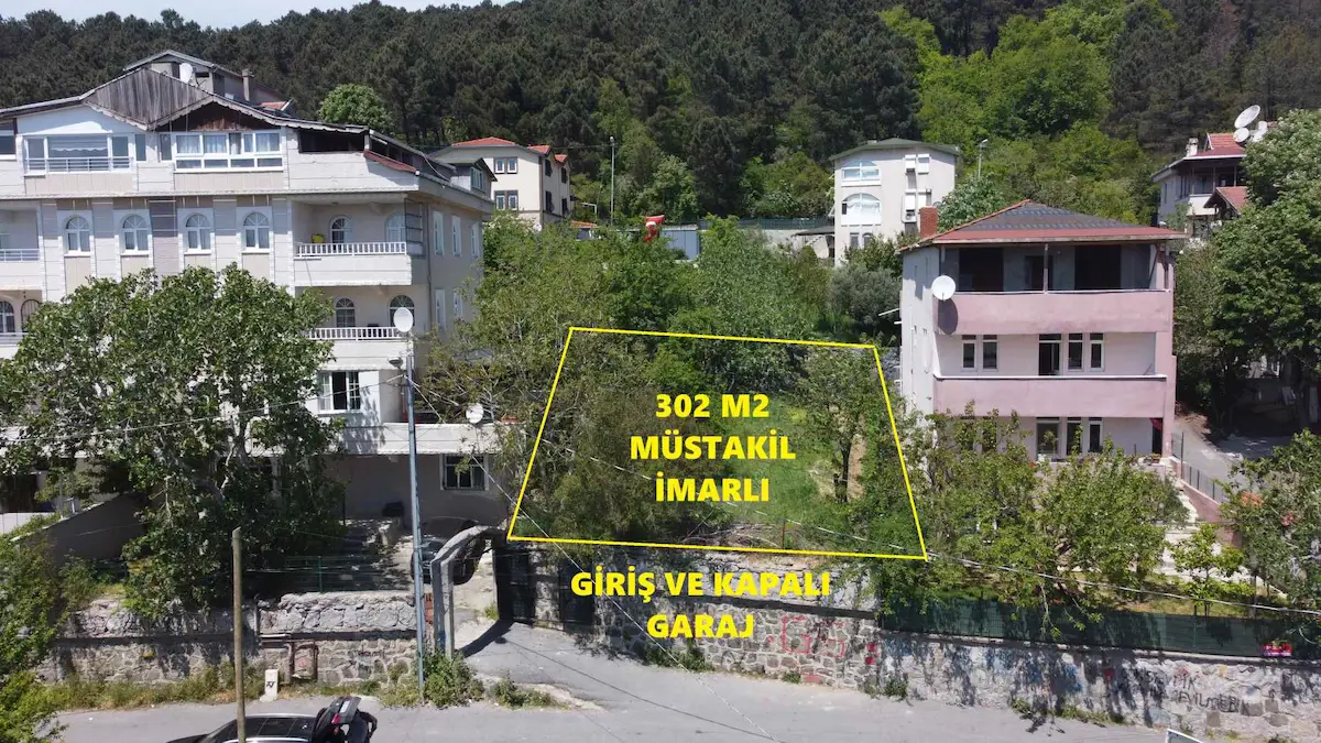 BEYKOZ KAVACIK YAKINI ZIRVEDE IMARLI SATILIK 302 M2 ARSA