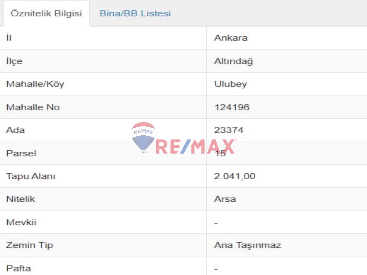 SATILIK ARSA HISSESI 50.63 M²  ALTINDAĞ ULUBEY MAHALLESI