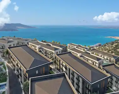 DİDİM AKBÜK'DE SATILIK 2+1 SIFIR DENİZ MANZARALI LÜX DUBLEX DAİRE