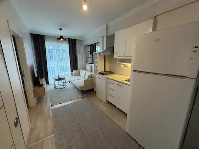 BAĞÇEŞME MAYKON SMART PLUS'TA EŞYALI ARA KAT 1+1 KIRALIK DAIRE