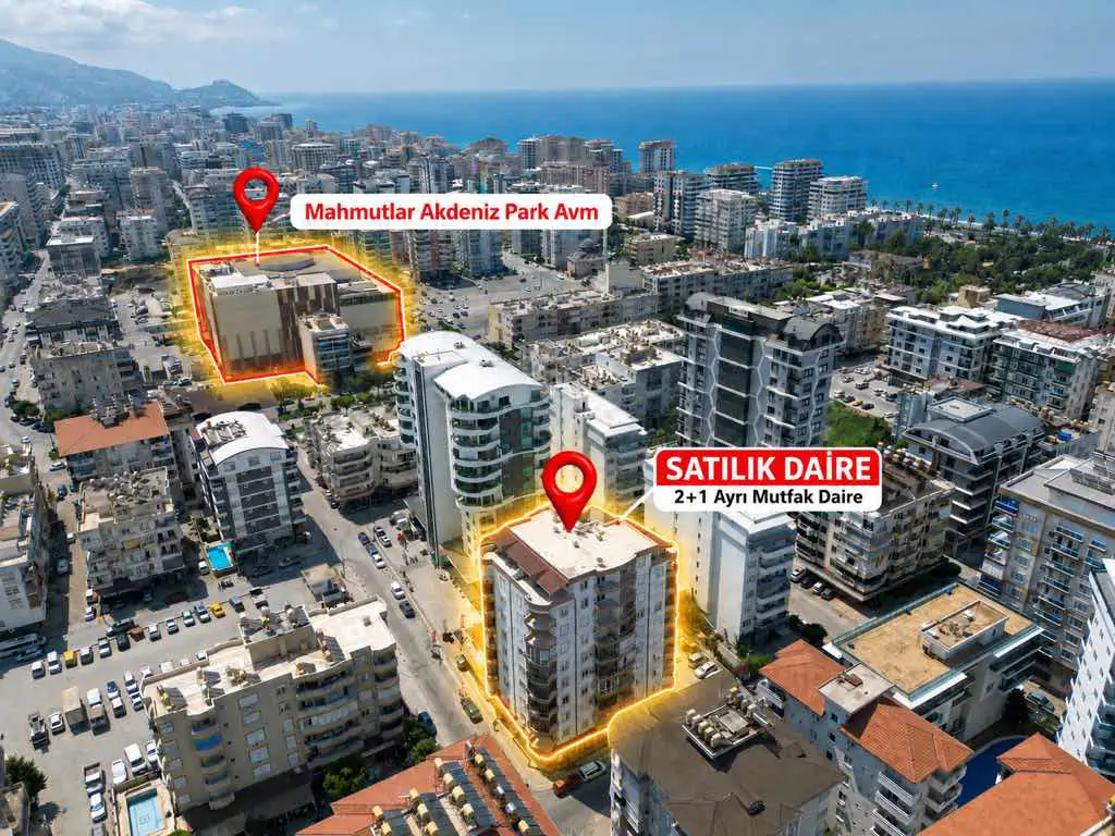 ALANYA MAHMUTLAR’DA 2+1 AYRI MUTFAK DAİRE