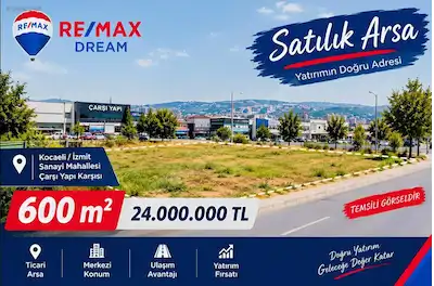 ÇARŞI YAPI KARŞISINDA 600M² SATILIK ARSA