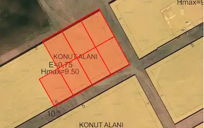 TEMELLİ'DE SATILIK 7 PARSEL 4200 M² SATILIK KONUT ARSASI