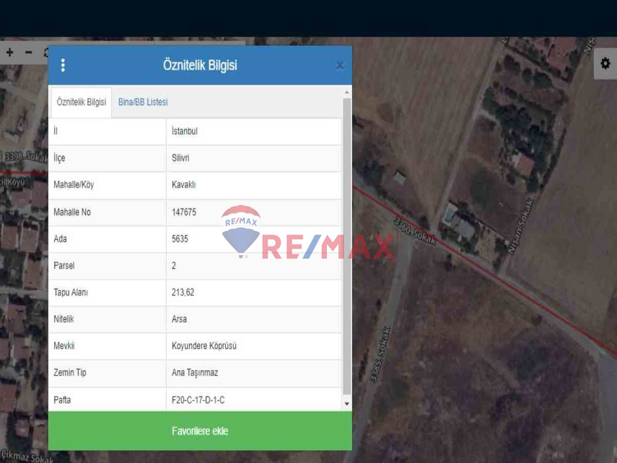                                                SİLİVRİ KAVAKLI DA VİLLA İMARLI ARSA 