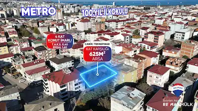 CANİK TEKNEPINAR’DA 307M2 KAT KARŞILIĞI ARSA