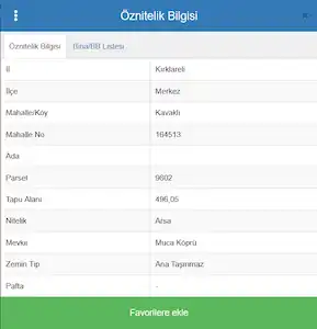 KIRKLARELİ MERKEZ KAVAKLI’DA KONUT İMARLI ARSA TAPULUV