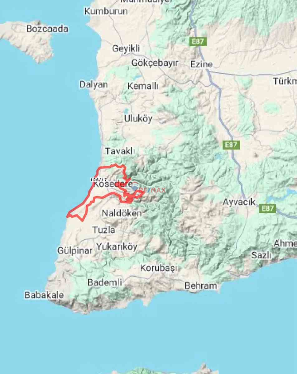 AYVACIK KÖSEDERE'DE EŞSİZ DENİZ MANZARALI ZEYTİNLİK 