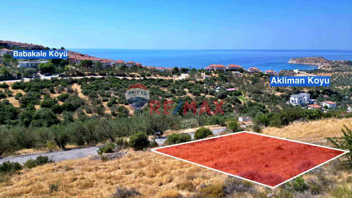 ÇANAKKALE AYVACIK BABAKALE'DE TURIZM/VILLA İMARLI SATILIK ARSA