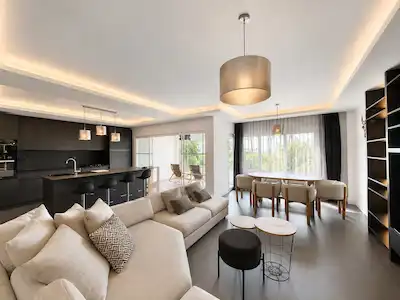 REMAX PALM'DEN DENİZHAN 2'DE MİMARİ TASARIM HARİKASI EŞYALI 2+1