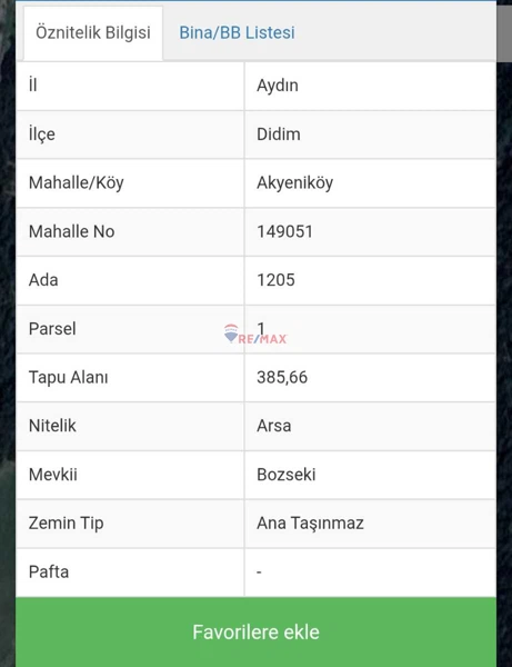 AYDIN – DİDİM / AKYENİKÖY  BOZSEKİ’DE YATIRIMLIK ARSA FIRSATI