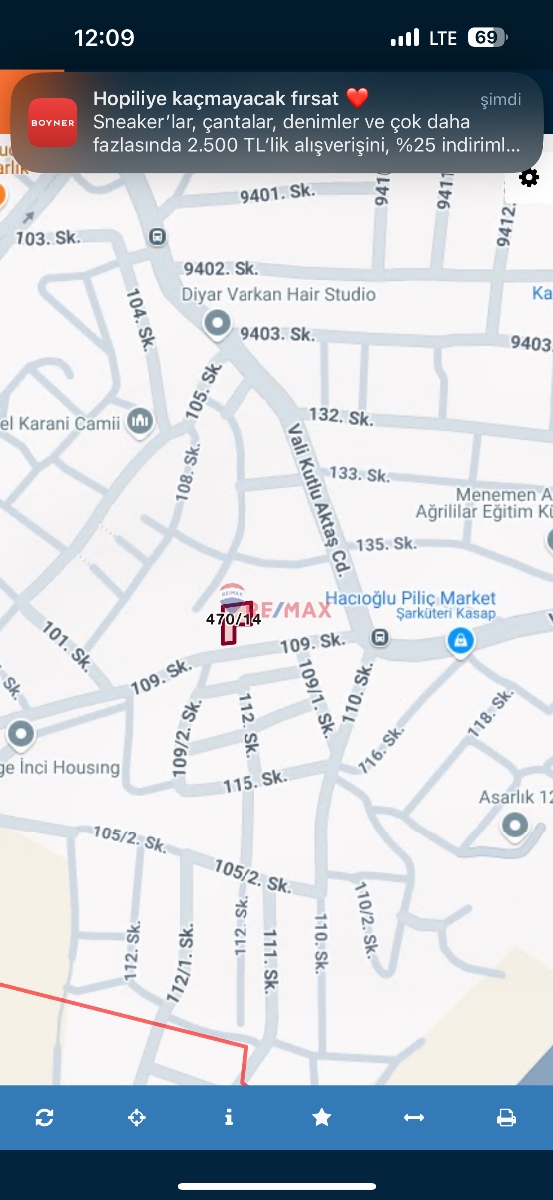 İZMİR MENEMEN'DE 374 M2 İMARLI MÜSTAKİL TAPULU ARSA