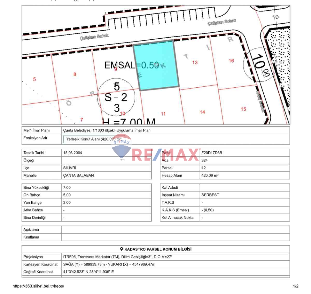 GELİŞİM'DEN SİLİVRİ MİMARSİNAN'DA DENİZE YAKIN VİLLA İMARLI ARSA