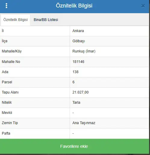 GÖLBAŞI DİKİLİTAŞ TA TEK TAPU SATILIK TARLA
