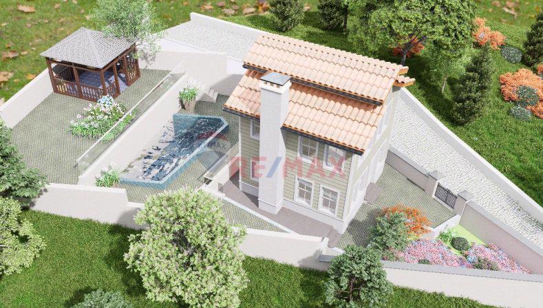 ÖZEL YÜZME HAVUZLU KÖŞK PROJELI ARSA, RUHSATI VE İNŞAATA HAZIR!