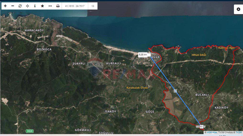 ERDAL TURAN'DAN AĞVA'DA ANA ASFALTA CEPHELİ BİTİŞİĞİNDE EVLER OLAN 977.50M'2ARSA