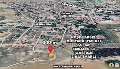MAMAK ROKETSAN YANI 340M2 BÖLGENİN EN UYGUN KÖŞE VİLLA PARSELİ