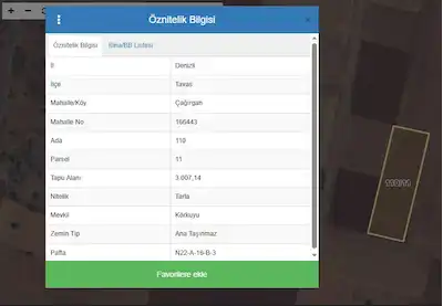 DENİZLİ-TAVAS-ÇAĞIRGAN'DA SATILIK 3.007 M2 ARAZİ