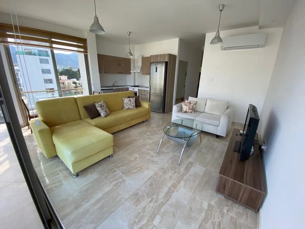 GIRNE MERKEZ EŞYALI KIRALIK DENIZ MANZARALI 2+1