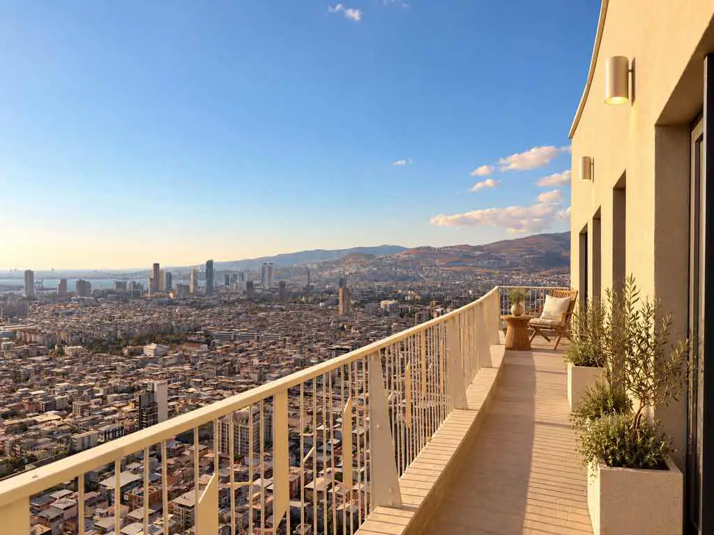 POINT RESIDENCE'IN ZIRVESINDE İZMIR KÖRFEZI'NE HAKIM SATILIK 3+1