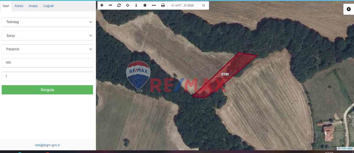 REMAX LAVANDA’DAN TEKİRDAĞ-SARAY’DA SATILIK TARLA