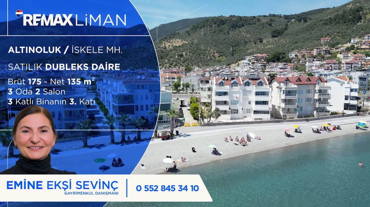 ALTINOLUK İSKELE MAH. DENİZE SIFIR SİTEDE SATILIK DUBLEKS DAİRE 