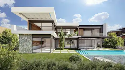 GIRNE ÇATALKÖY'DE DENIZ VE DAĞ MANZARALI ULTRA LÜKS VILLA