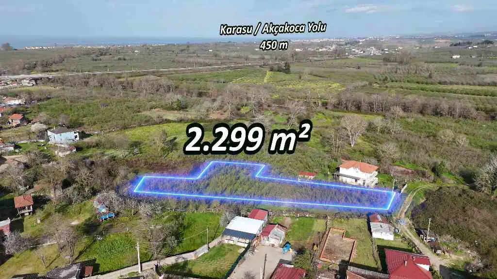 KARASU'DA İMAR SINIRINDA, YATIRIMLIK 2.300 M² "ALTIN DEĞERİNDE" FINDIKLIK!