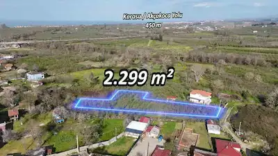 KARASU'DA İMAR SINIRINDA, YATIRIMLIK 2.300 M² "ALTIN DEĞERİNDE" FINDIKLIK!