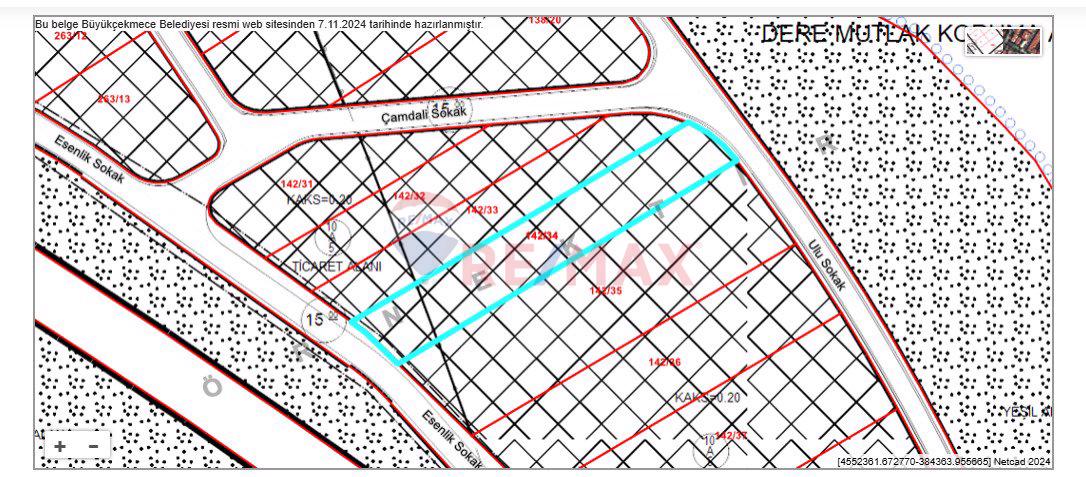 REMAX PRO2 BÜYÜKÇEKMECE TEM YANIBAŞINDA TİCARİ ARSA