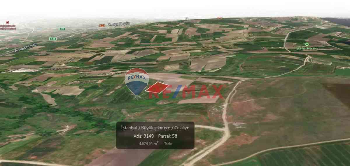 BÜYÜKÇEKMECE CELALİYE'DE YATIRIMLIK 4.074 M2 TARLA