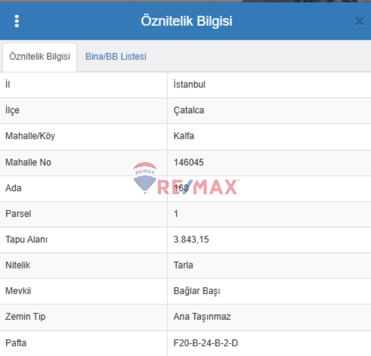 ÇATALCA KALFA MAHALLESİ 640M2 SATILIK TARLA