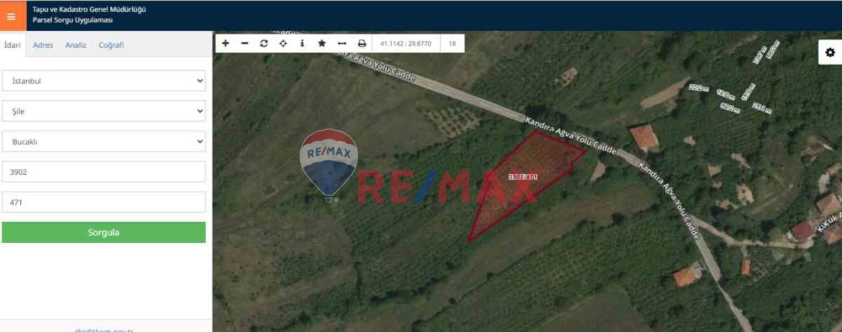 ERDAL TURAN'DAN ASFALTA 40 METRE CEPHE 2560 M2 MÜSTAKİL PARSEL